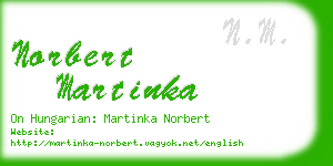 norbert martinka business card